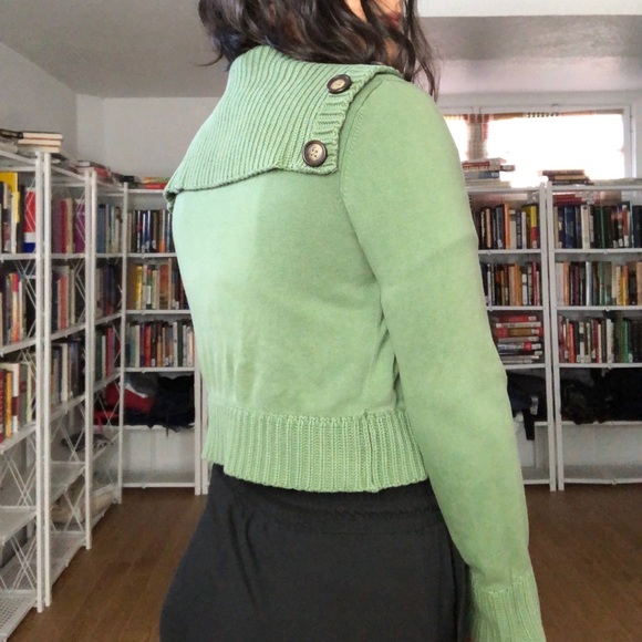 Mossimo Green Knit Cardigan - B42 - Picture 3 of 8